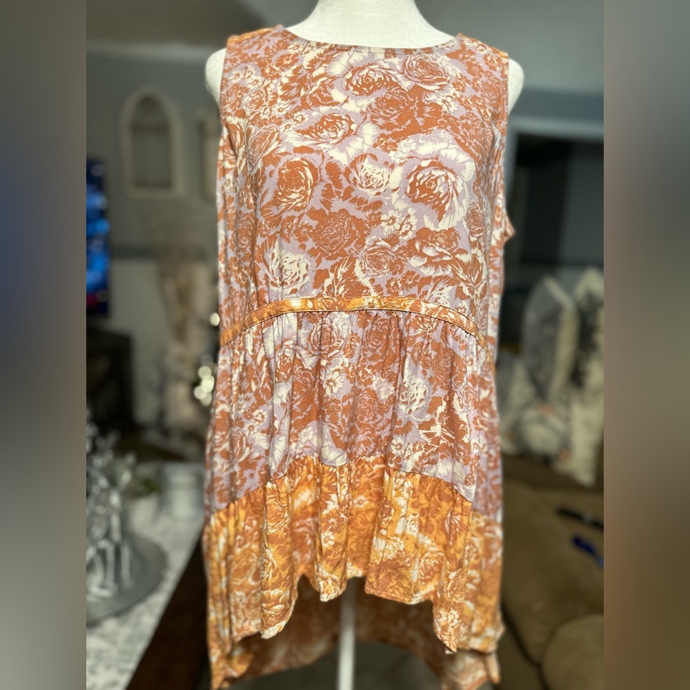 Short sleeve high low tunic